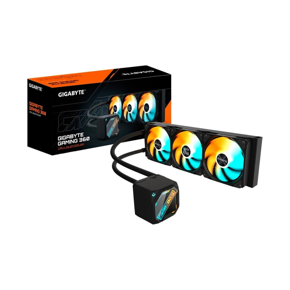 Water Cooler Gigabyte Gaming 360, ARGB, 360mm, AMD e Intel, Preto