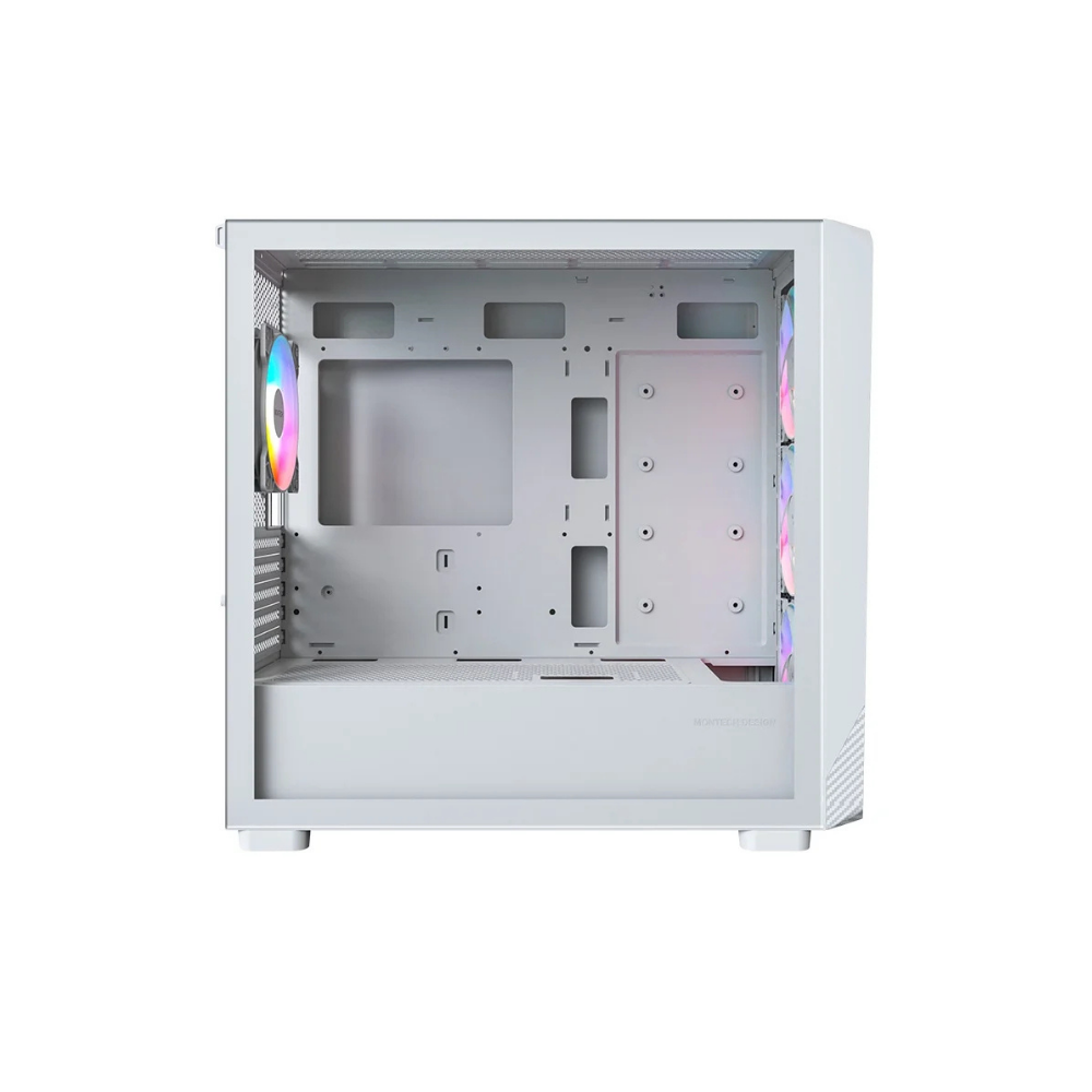 Gabinete Gamer Montech X5M, Micro-ATX, Vidro Temperado,  Mini Tower - Branco