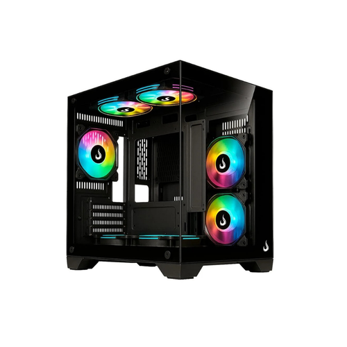 Gabinete Gamer Rise Mode Galaxy Glass M Mini, M-ATX, Lateral e Frontal em Vidro Temperado, Preto