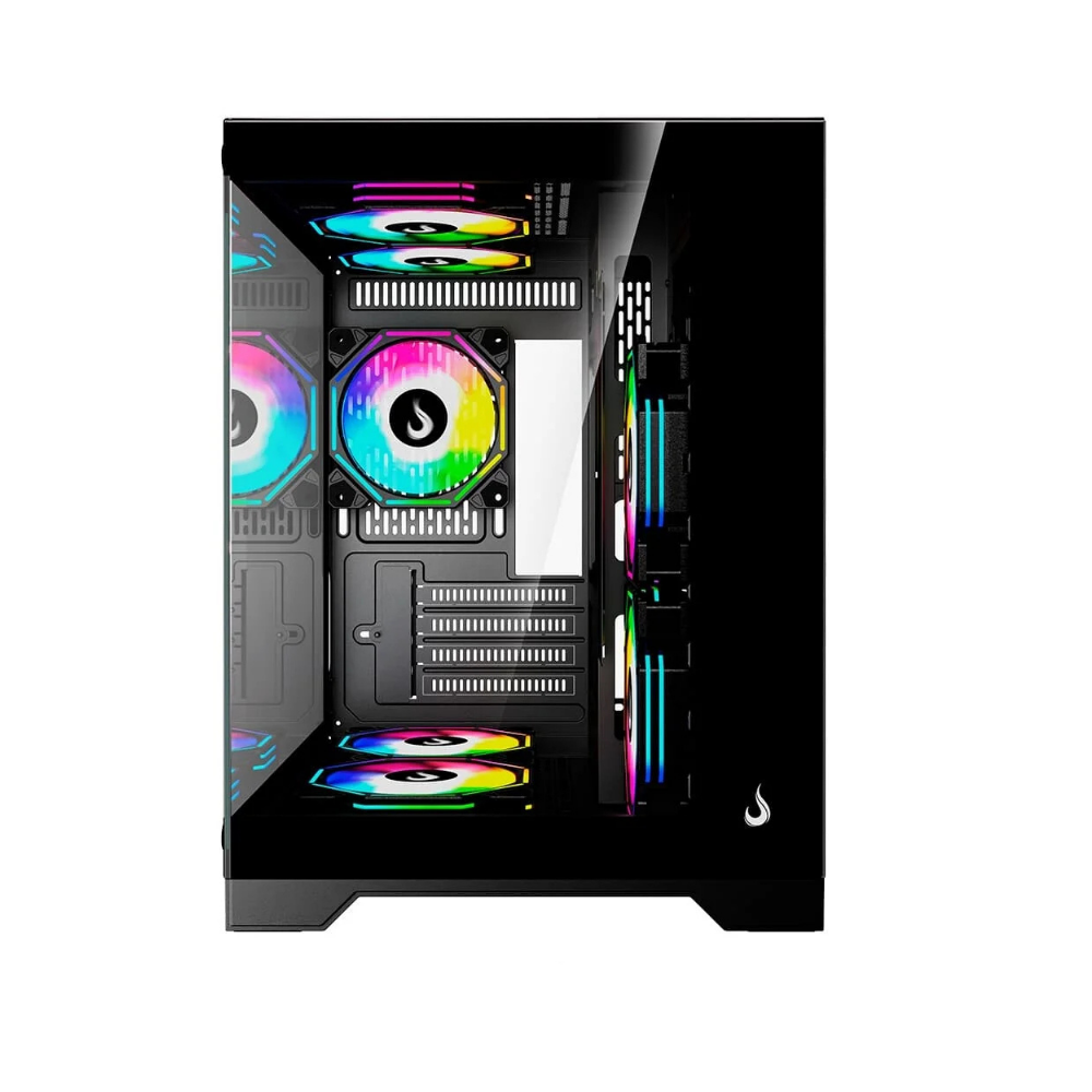 Gabinete Gamer Rise Mode Galaxy Glass M Mini, M-ATX, Lateral e Frontal em Vidro Temperado, Preto
