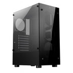 Gabinete Gamer Rise Mode Glass 06X, Mid Tower, ATX, Lateral em Vidro Fumê e Frontal em Vidro Temperado, Sem FANs, Preto - RM-CA-06X-FB